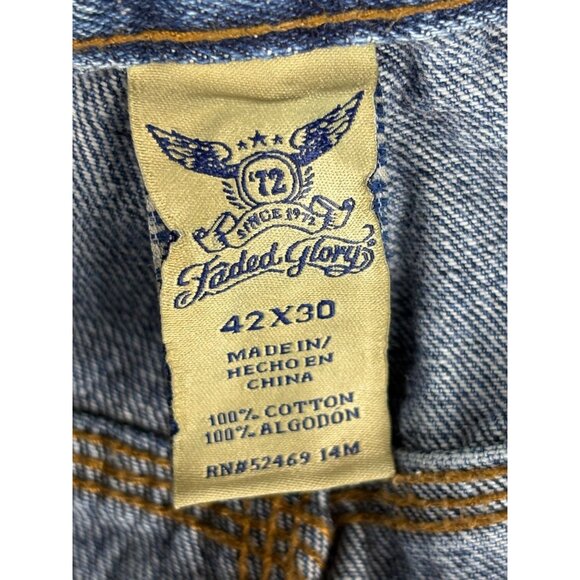 VTG 2000's Distressed Skater Carpenter Faded Glory Denim Jeans, Men's 42 Waist - Picture 3 of 12